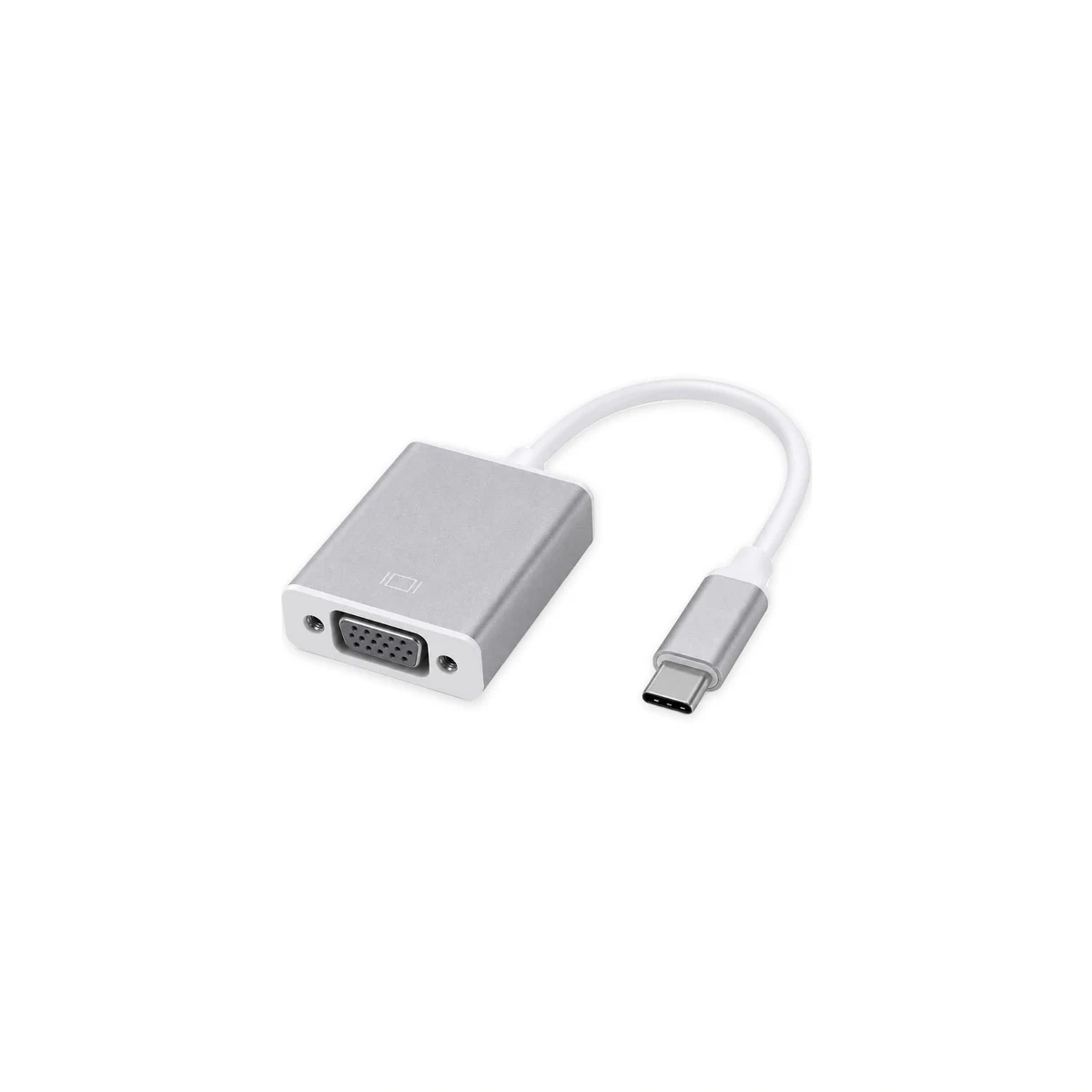 محول USB-C إلى VGA 4K - موصل Type C لشاشة VGA - توصيل وتشغيل متين ومضغوط Adaptateur USB-C vers VGA câble court