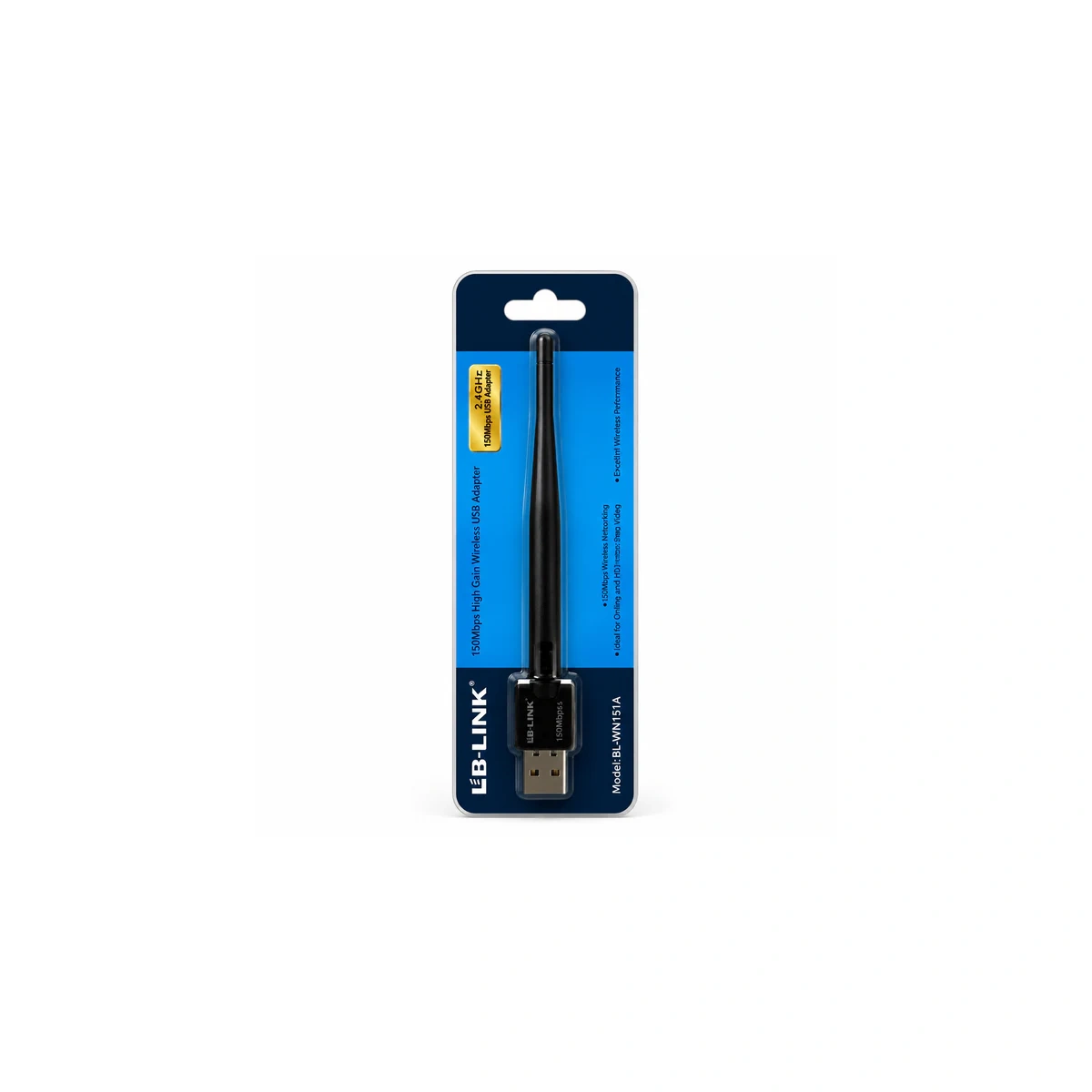 مفتاح واي فاي USB LB-LINK BL-WN155A 150Mbps مع هوائي عالي الكسب - محول لاسلكي Équipement réseau USB lb link bl WN155A 150mbps Maroc
