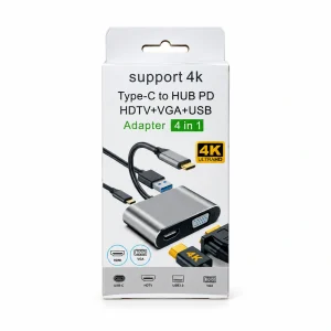 Adaptateur Support 4K USB-C vers Hub PD 4 en 1 C-4-IN-1