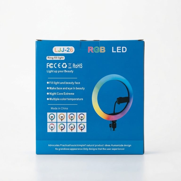 Ring Light LJJ-26 RGB LED 26cm avec Support Smartphone