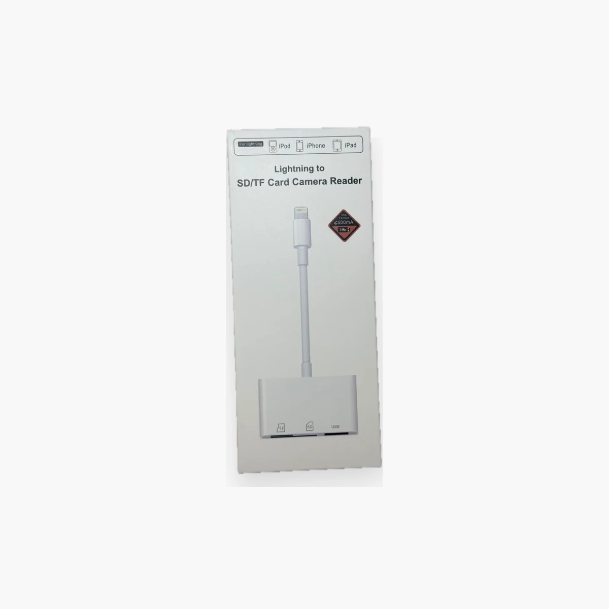 LIGHTNING TO SD/TF CARD CAMERA READER NK101Y Lecteur de cartes Lightning NK101Y