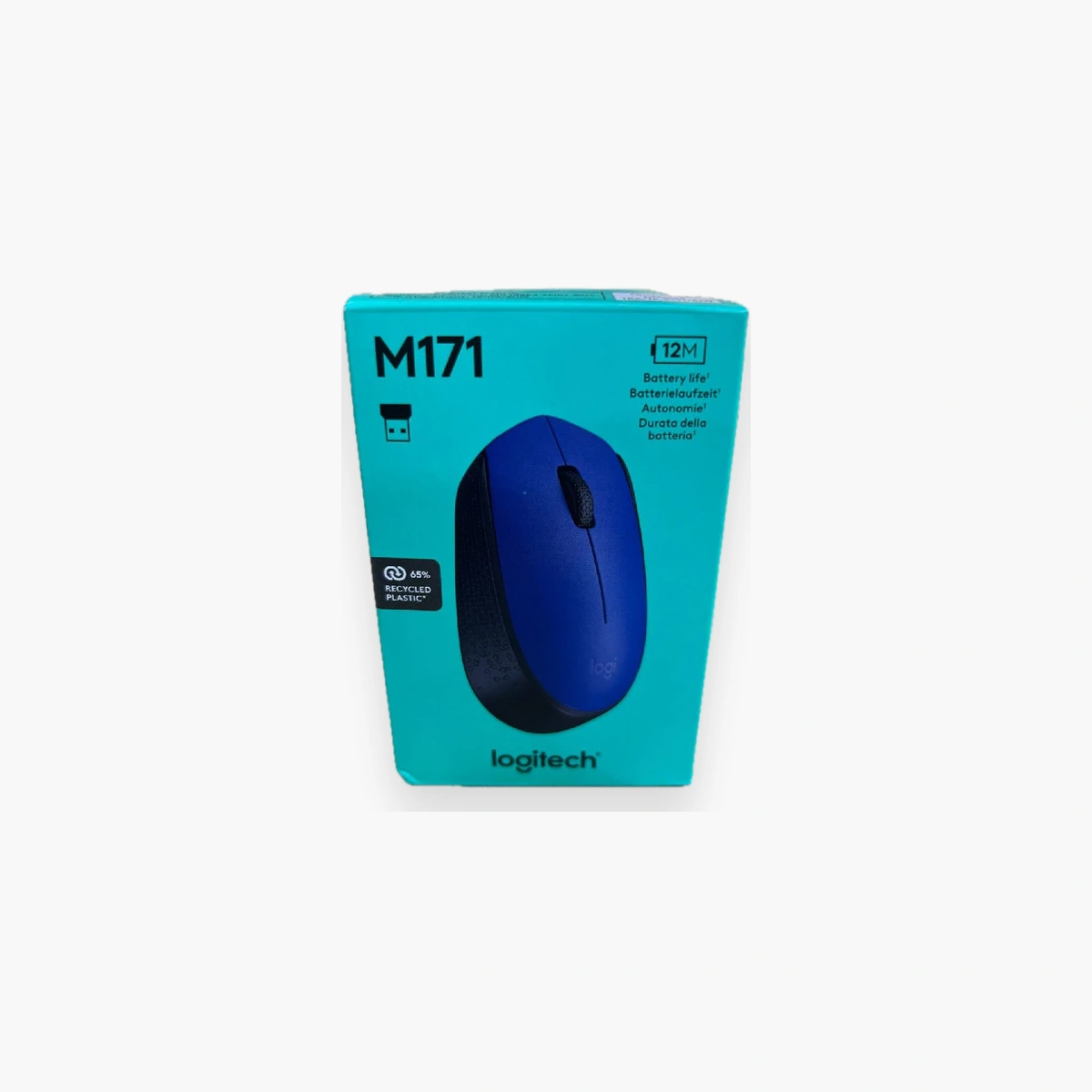 M171 Souris sans fil Logitech M171 bleue et noire avec récepteur USB