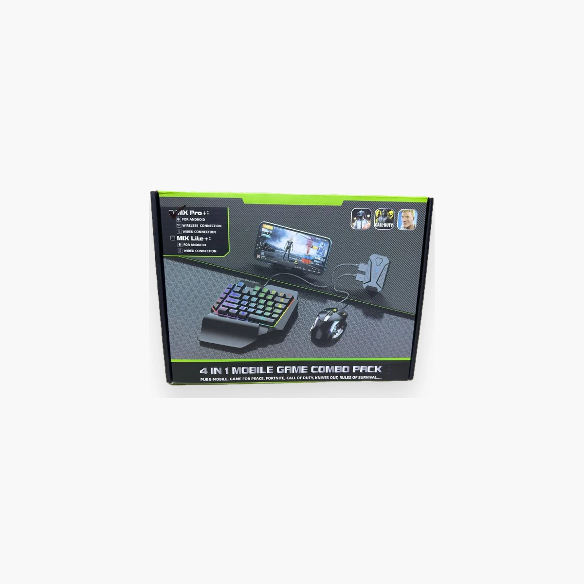 Mix pro Pack gaming Mix Pro 4-en-1 avec convertisseur, clavier et souris