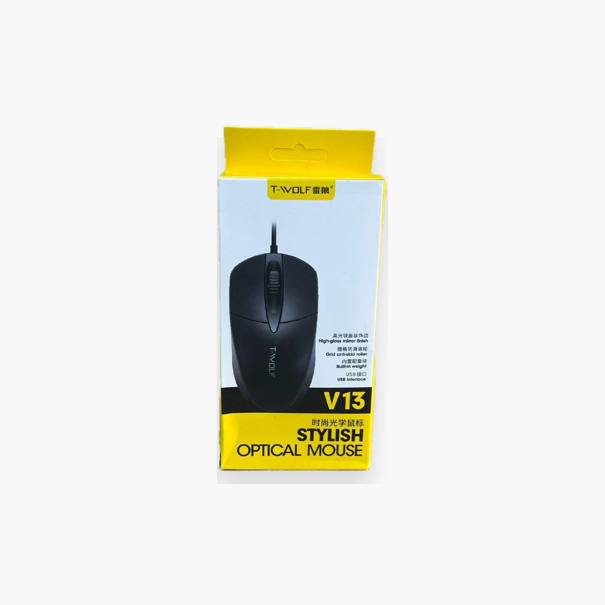 Mouse T-WOLF Souris optique filaire T-Wolf V13 couleur noire