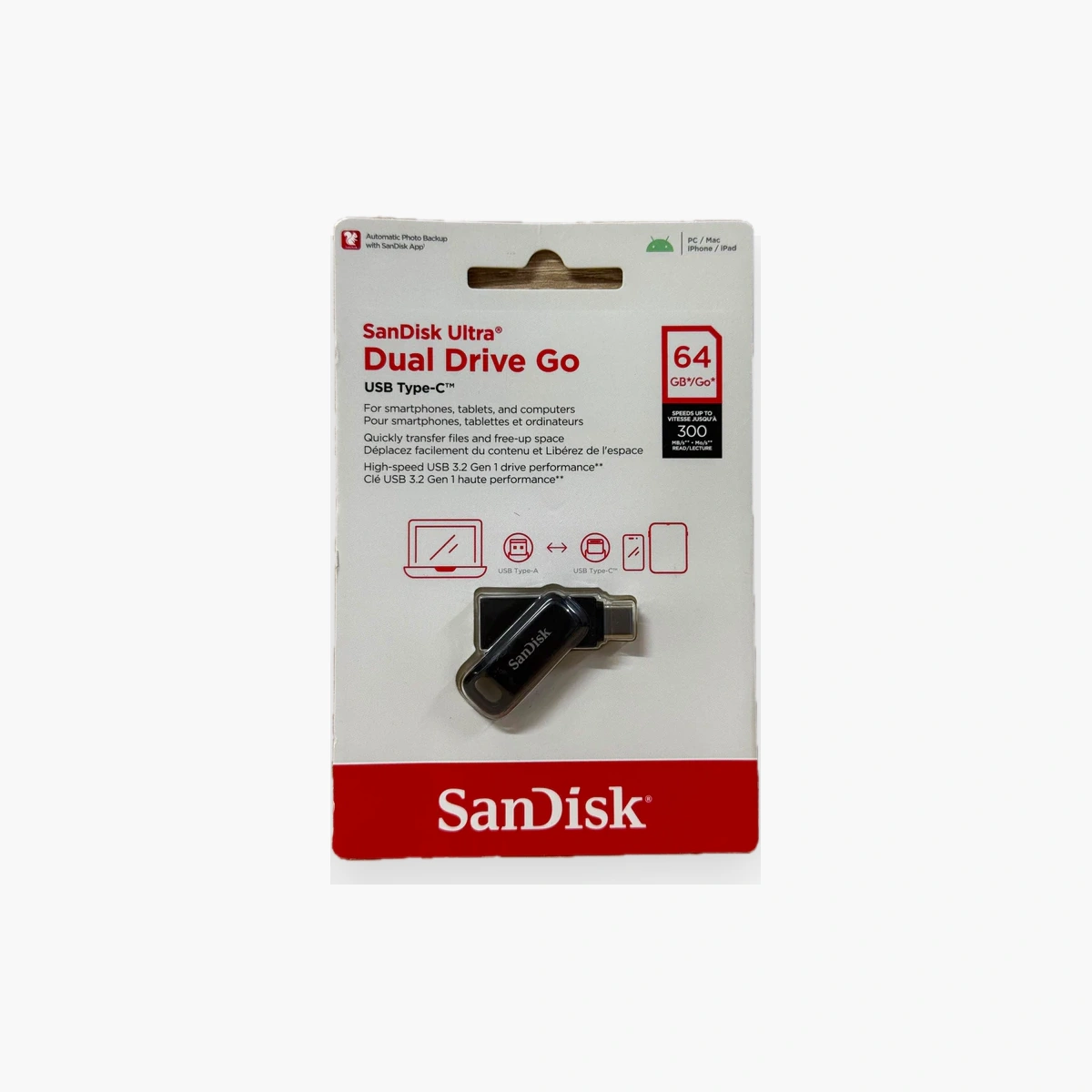 OTG SANDISK ULTRA DUAL USB-C DRIVE TYPE-C 64GB Clé USB OTG SanDisk Ultra Dual USB-C 64 GB Maroc