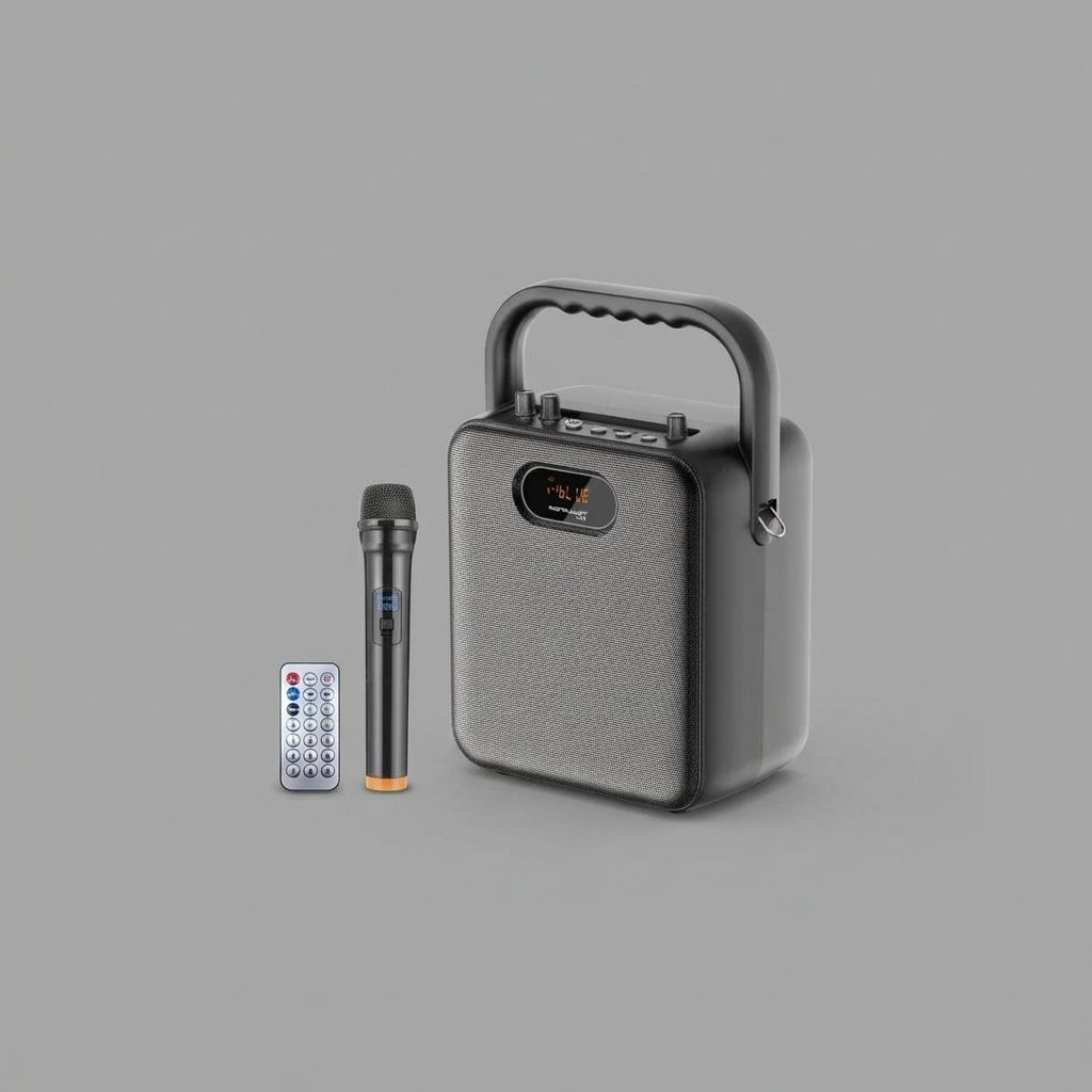 BAF KG 01 ERY-KG-01 Accessoires Studio Enceinte portable Konfulon BAF KG 01 avec microphone sans fil et affichage LED