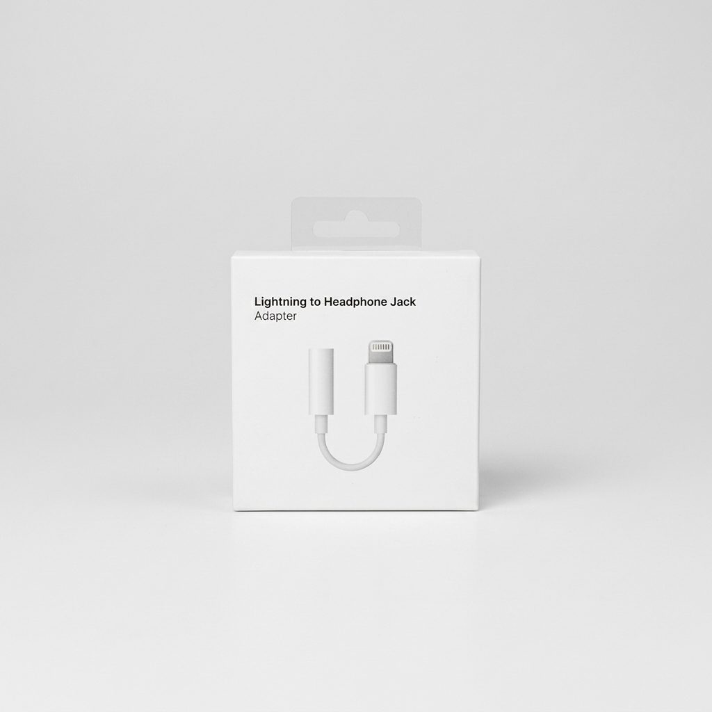 Adaptateur Lightning vers Jack 3.5mm ERY-ADAPTATEUR-IOS-OR Studio Adaptateur Lightning vers prise casque jack 3,5 mm blanc
