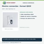 Câble de remplacement magnétique Q020 : Câble magnétique Q020, Modèle de montre à identifier, Envoyez une photo du dos