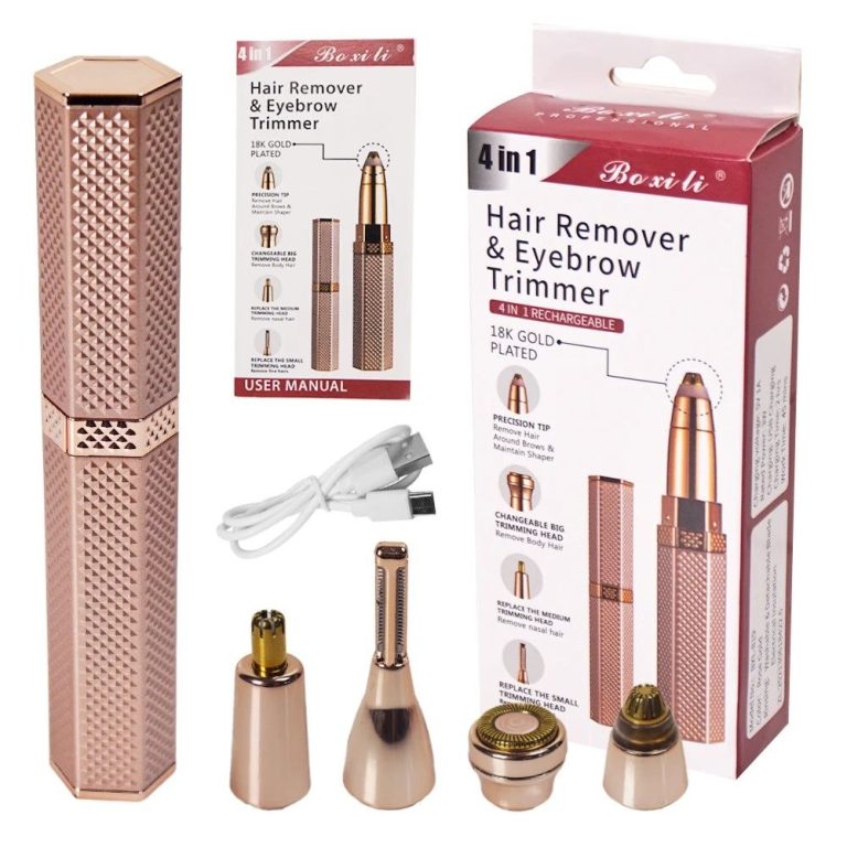Épilateur & Tondeuse Sourcils 4 en 1 Rechargeable Bo xi li