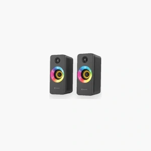 Enceintes PC Kisonli X8 de bureau avec éclairage RGB circulaire