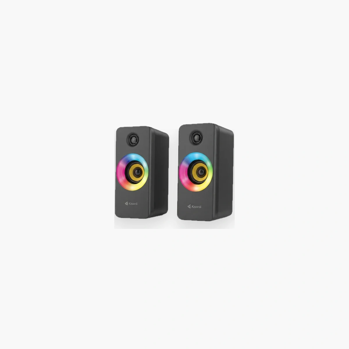 SPEAKER KISONLI X8 Enceintes PC Kisonli X8 de bureau avec éclairage RGB circulaire