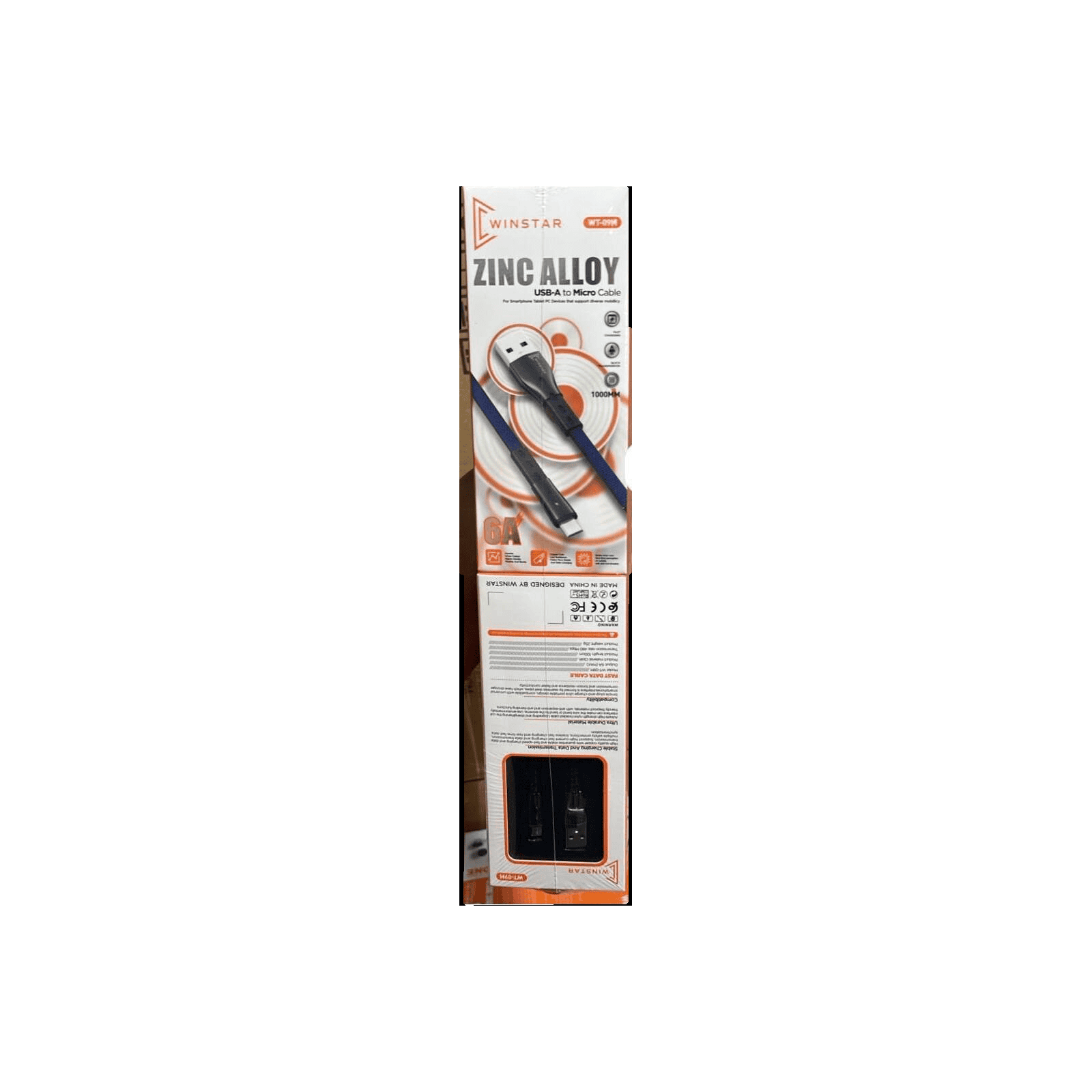 Câble USB-A vers Micro-USB Winstar WT-09M Zinc Alloy 1m Winstar WT-09M Câble USB-A vers Micro-USB Winstar WT-09M Zinc Alloy 1m