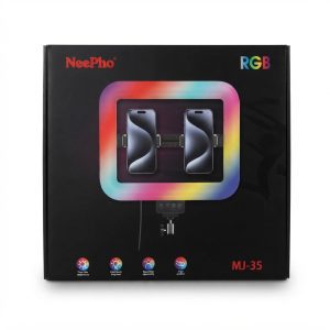 Anneau Lumineux LED RGB NeePho MJ-35 avec Double Support Smartphone