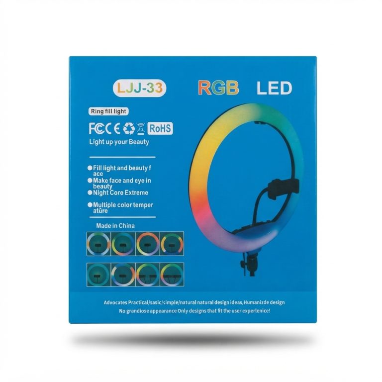 Ring Light LED RGB LJJ-33 pour Studio et Vidéo