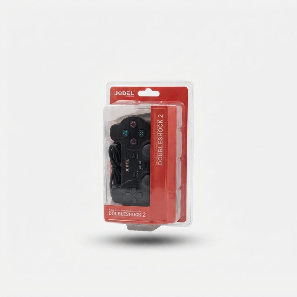 Manette de jeu filaire Jedel Doubleshock 2 Manette de jeu filaire Jedel Doubleshock 2 noire