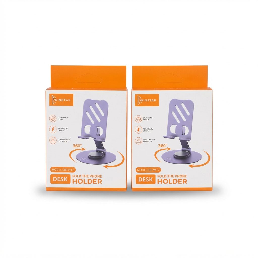 Support de téléphone de bureau Winstar DE-W12 pliable et rotatif