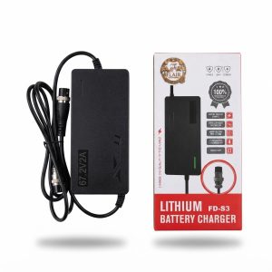 Chargeur FD-S3 67.2V 2A pour trottinette électrique avec connecteur GX16