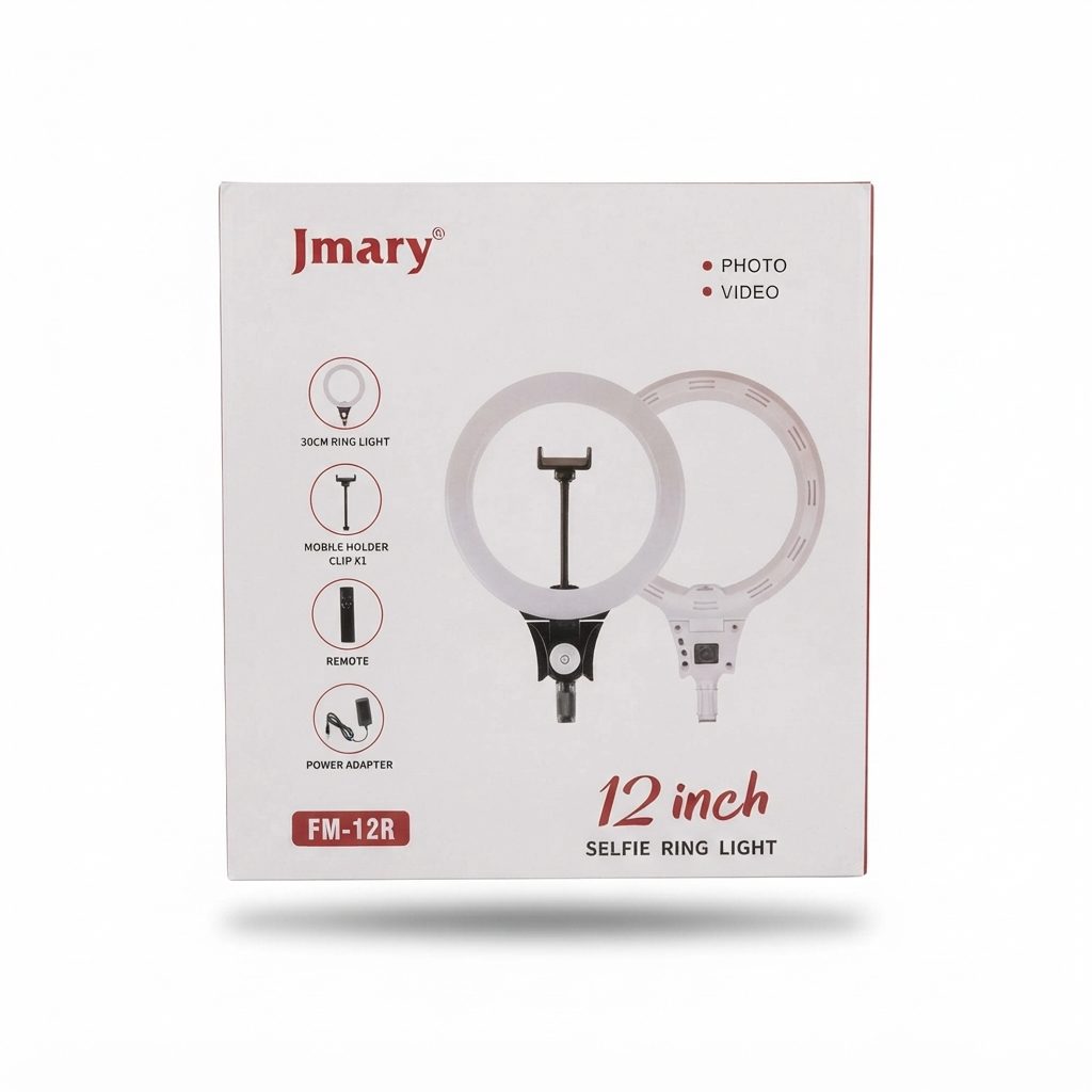 Anneau Lumineux Jmary FM-12R 12 Pouces pour Photo et Vidéo Jmary FM-12R Anneau Lumineux Jmary FM-12R 12 Pouces pour Photo et Vidéo