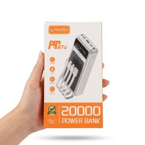 Power Bank Lantu PD13 20000mAh avec câbles intégrés