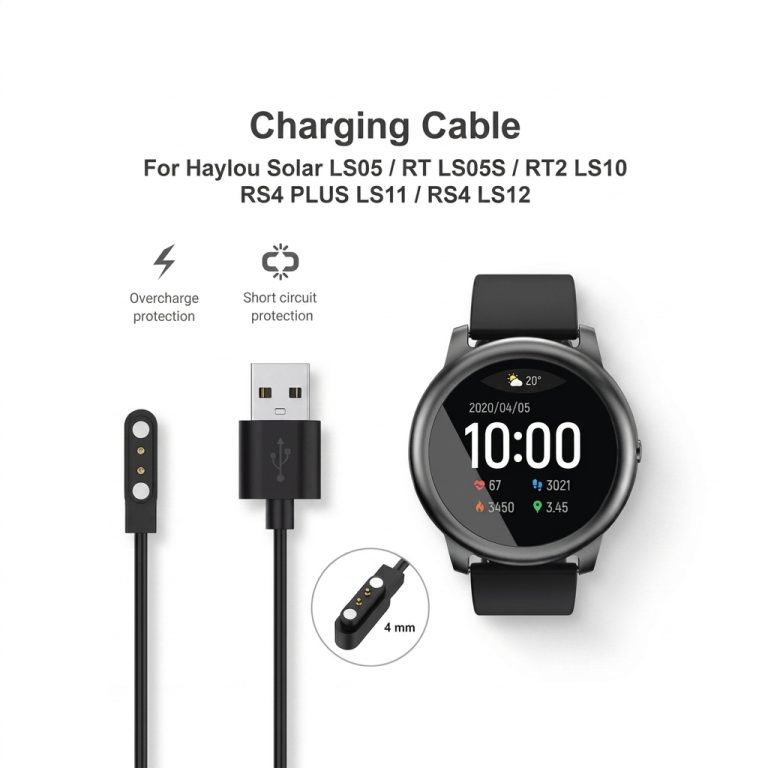 Chargeur Haylou Solar LS05, RT, RT2, RS4 et RS4 Plus