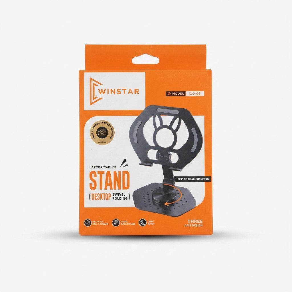 Support Pliable Winstar CO-03 pour Ordinateur et Tablette Support Pliable Winstar CO-03 pour Ordinateur et Tablette