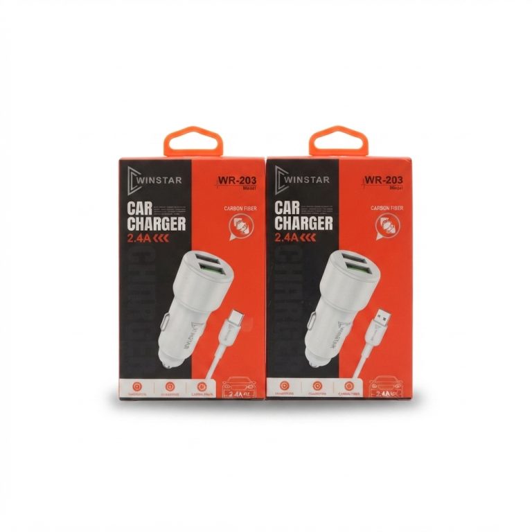 Chargeur voiture Winstar WR-203 2.4A avec câble
