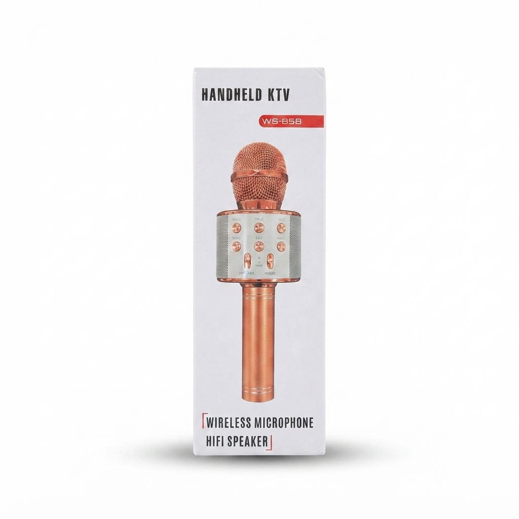 Microphone Karaoké Sans Fil WS-858 avec Haut-Parleur Microphone Karaoké Sans Fil WS-858 avec Haut-Parleur
