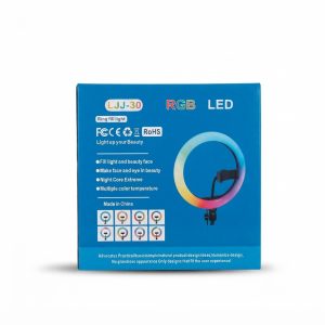 Anneau lumineux LED RGB LJJ-30 avec support smartphone