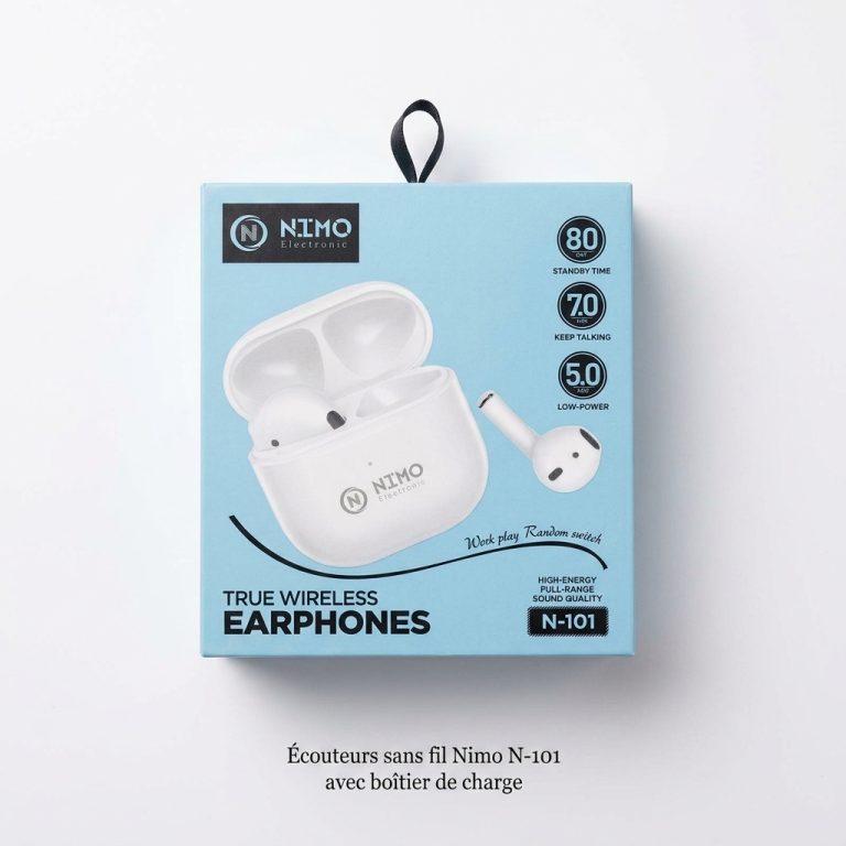 Écouteurs sans fil Nimo N-101 avec boîtier de charge