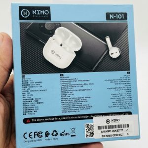 Écouteurs sans fil Nimo N-101 avec boîtier de charge et étui en silicone